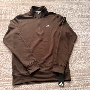 Adidas Men’s Brown Quarter Zip Pullover Size Small NWT